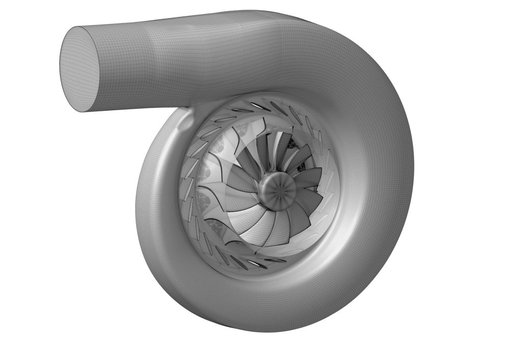 CFD Model of the investigated radial turbine